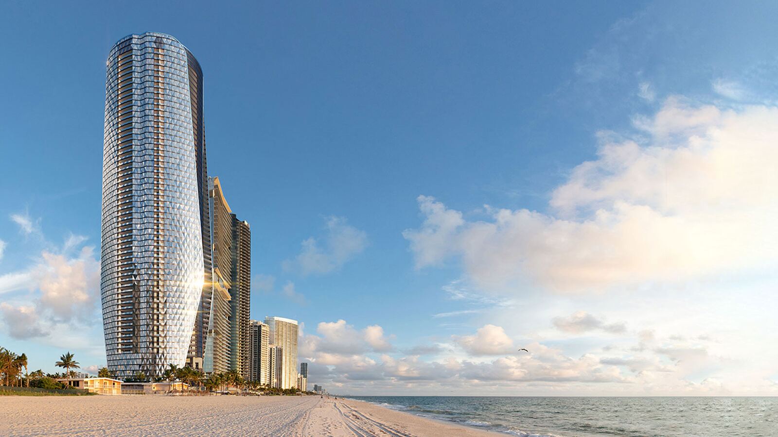 Bentley Residences Miami construction update &mdash; the Sunny Isles Beach oceanfront tower rising past Level 7 on Collins Avenue