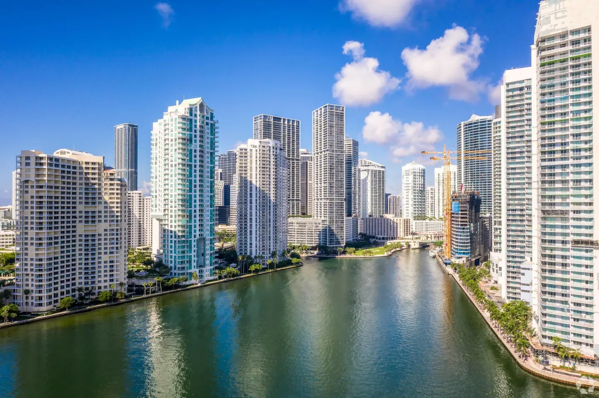 Miami skyline and luxury preconstruction condo towers for buyer rebate representation