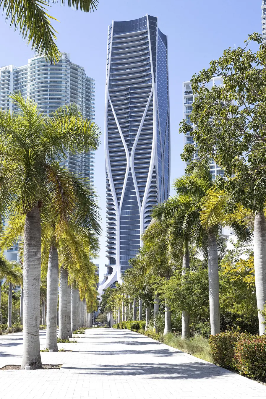 One Thousand Museum tower designed by Zaha Hadid in Downtown Miami