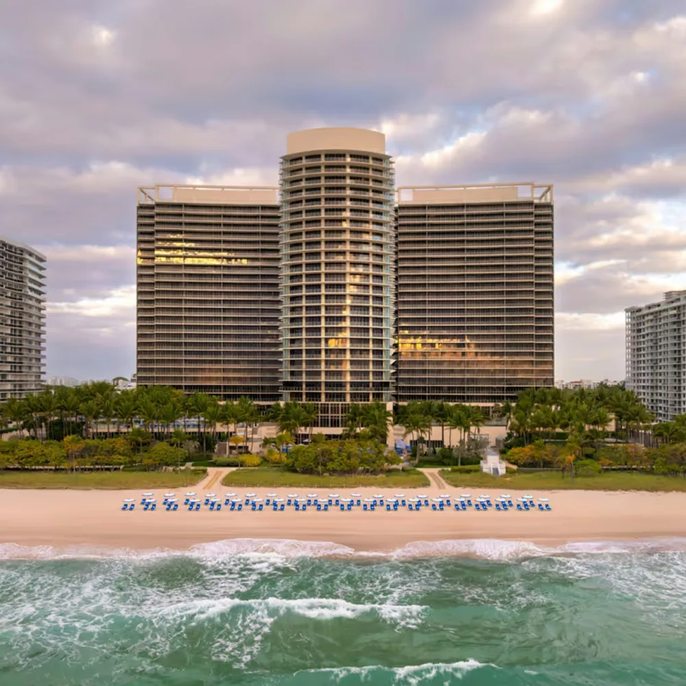 St. Regis Bal Harbour oceanfront condo towers in Bal Harbour Florida