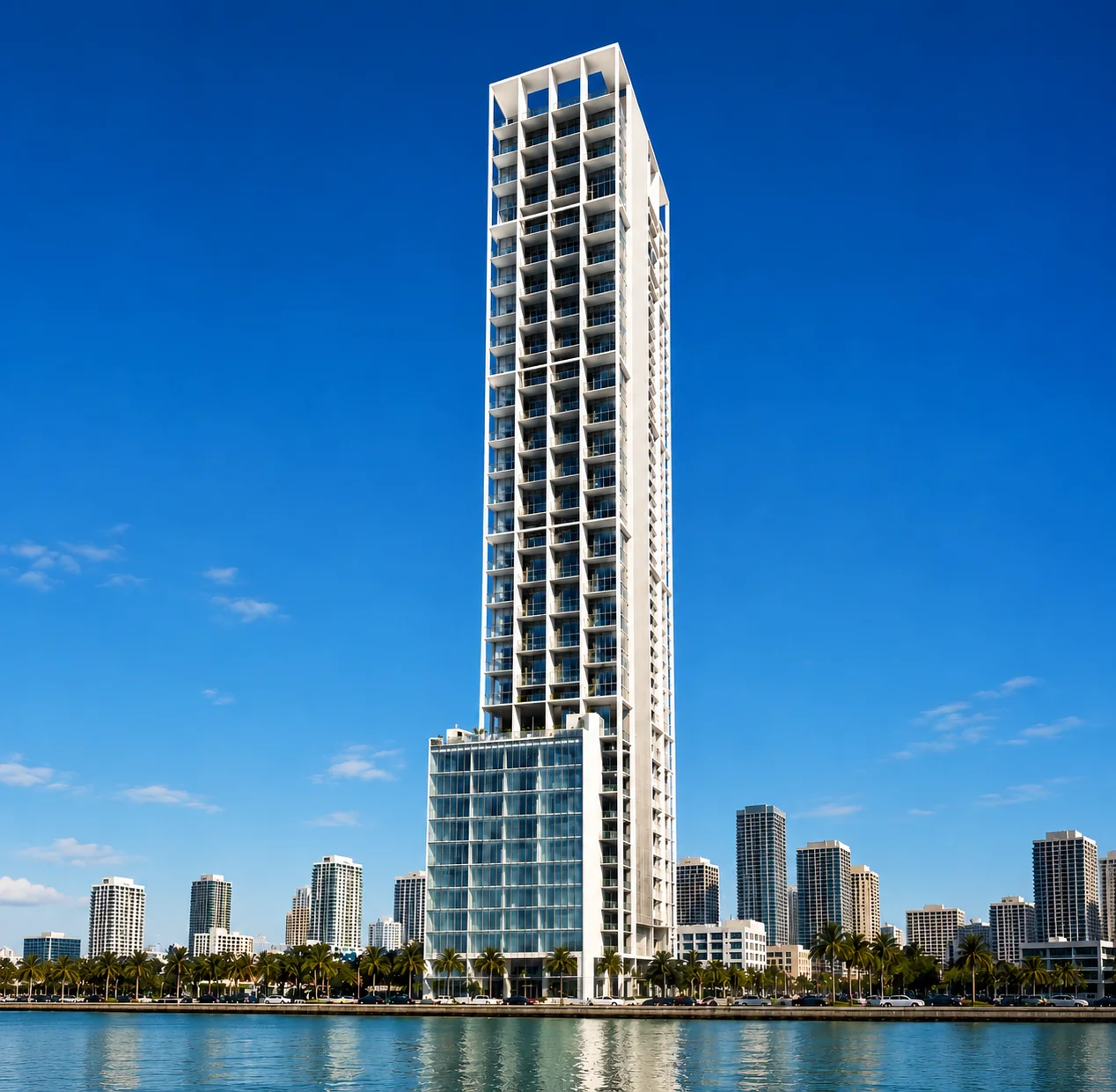 Ten Museum Park condominium tower on Biscayne Boulevard in Downtown Miami